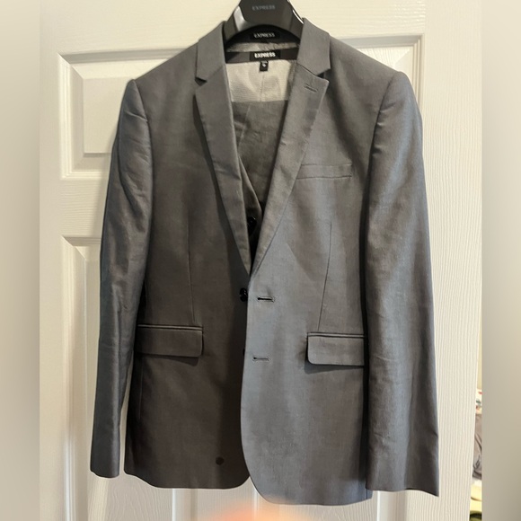 Men’s Express 3 piece suit 36s 29x30 gray - Picture 5 of 8